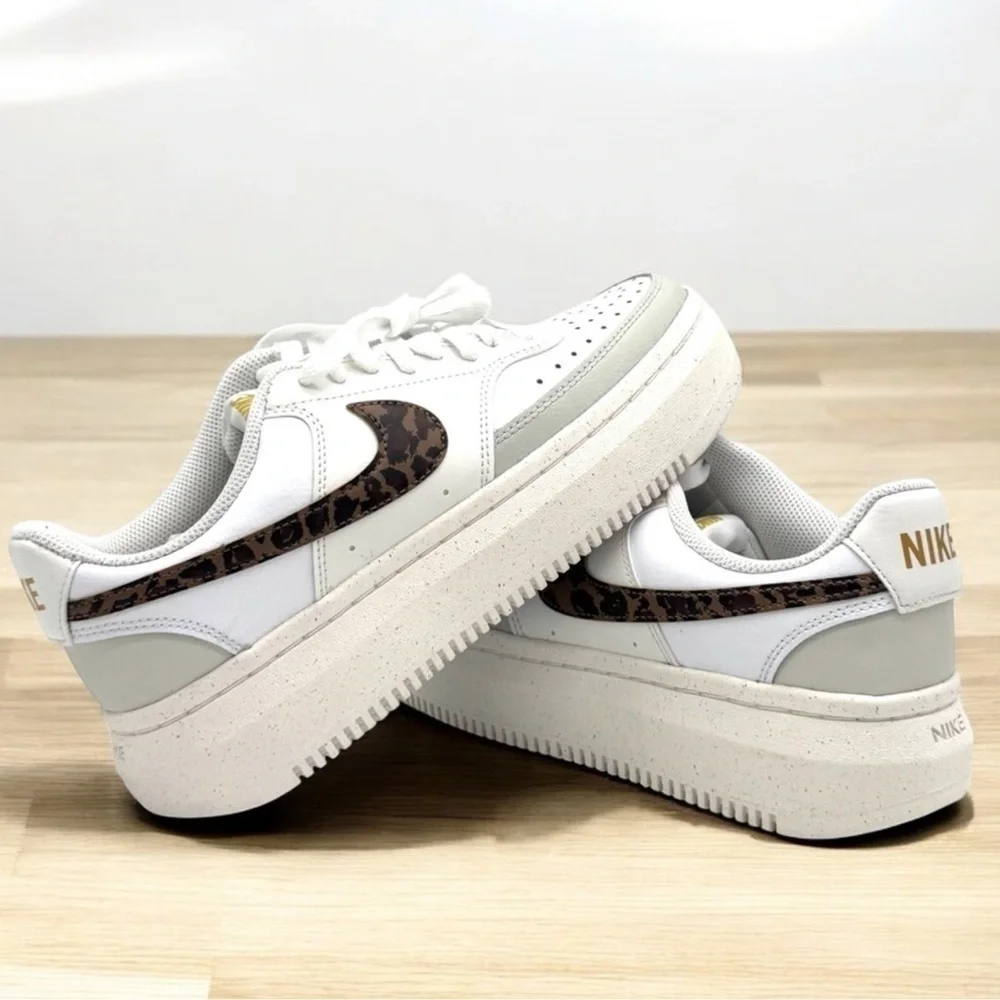Women's Nike Court Vision Alta - White/Brown - Size 9.5 - Picture 1 of 8